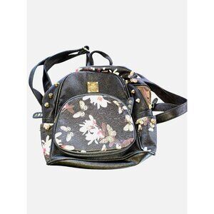 Leather Backpack Floral Butterfly Studded Accents Pockets Unbranded Roomy Classy